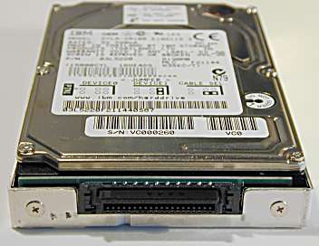 Laptop hard drive in caddy in expert witness report